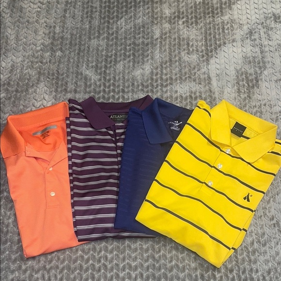 Lot of 4 Golf Shirts/Polos.  2 Greg Norman. 1 Dunning Golf.  1 Grand Slam.  XL. - Picture 1 of 13